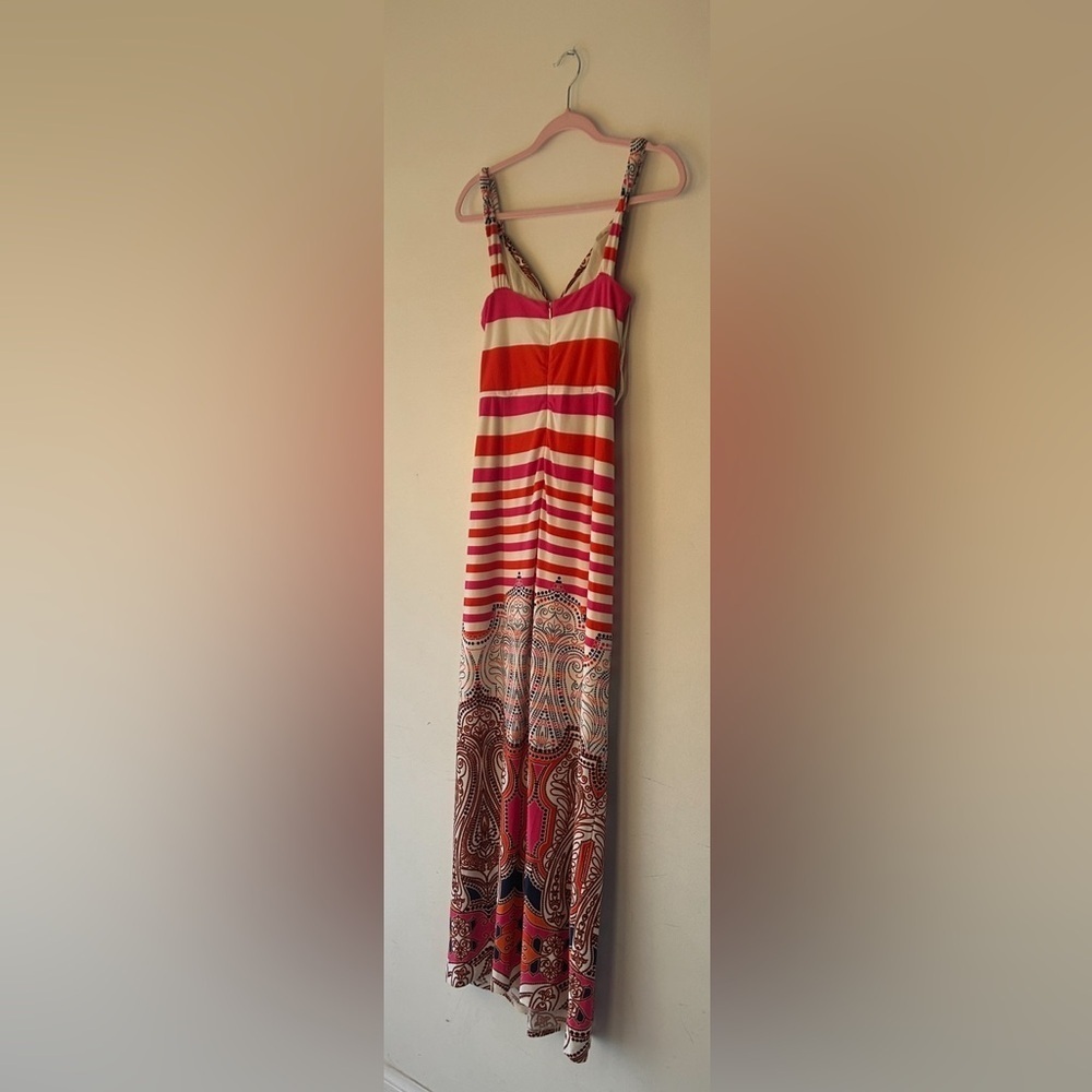 Kelly Diane Elegant orange and white Maxi Dress - Picture 5 of 13